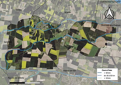 Carte orthophotographique de la commune en 2016.