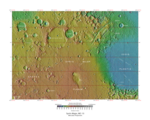 Topographical map of Syrtis Major quadrangle