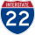 Interstate 22 marker