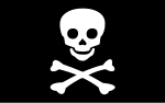 Piratflaggan Jolly Roger.