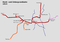 Map of the Hoch- und Untergrundbahn in 1914