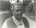 American writer Gertrude Stein, photographed by Carl Van Vechten in 1934.