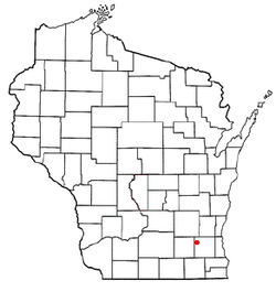 Location of Oconomowoc in Wisconsin.