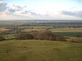 Part of Aylesbury Vale taken from the top of Coombe Hill, looking towards Aylesbury – the town's shape is visible.