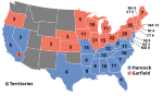 Electoral map, 1880 election