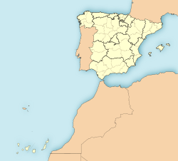 スペイン本土とカナリア諸島の空港位置図