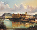 Johann Wilhelm Jankowsky (1825-1870), Vue de l'abbaye, milieu du XIXe siècle.