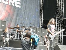 Slayer 2010. Originalmedlemmarna Hanneman, Lombardo, King och Araya