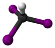 Ball and stick model of iodoform