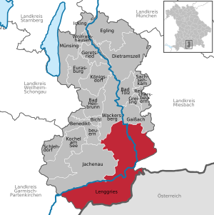 Li position de Lenggries in Bavaria