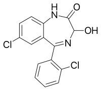 Lorasepam se chemiese struktuur