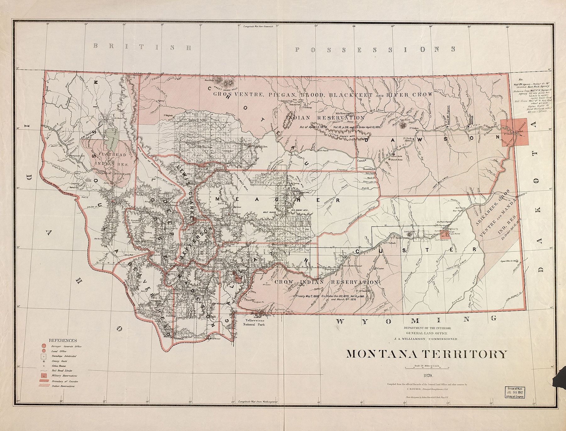 Wood, Jr. ministered in Wolf Point and Poplar Creek in northeastern Montana Territory from 1880 to 1889. In 1878, the Fort Peck Indian Agency had been relocated from what is shown on the map to its present-day location in Poplar because the original agency was located on a flood plain, suffering floods of the Upper Missouri River each spring.