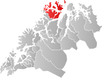 Kart som viser Karlsøy kommune.