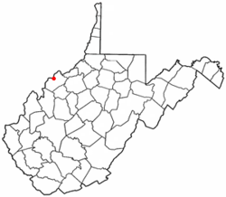 Location in Wood County in the State of مغربی ورجینیا