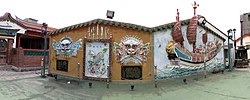 Decorative walls in the back streets of Anping