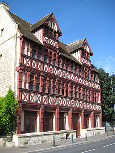 La Maison des Quatrans à Caen, où habite Philippe Bourdon en 1539.