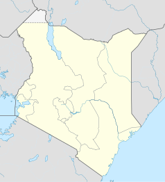 Mapa konturowa Kenii, blisko centrum po lewej na dole znajduje się punkt z opisem „Naivasha”