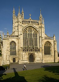 Gloucester Cathedral east end (1331–1350), with a four-centred arch window