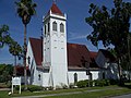 St. Mark's Episcopal Church (Palatka, Florida). Note the buttresses at the base of the belfry.