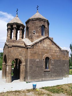 The newly-opened church of Surp Astvatsatsin built upon old foundations