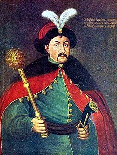 Hetmani Bohdan H’melnytskyi (1593–1657) pitelee bulavaa.