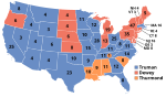 Electoral map, 1948 election