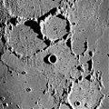 Impact crater on the moon, called Guericke