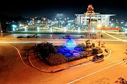 A corner of Tuyên Quang city at night.