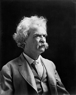 O escritor Mark Twain en 1909.