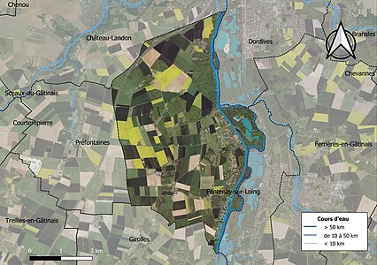 Carte orthophotographique de la commune en 2016.