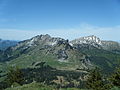 Blick nach Westen in Richtung Mattstock und Speer