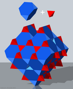 過截角交錯立方體堆砌（英语：Quarter cubic honeycomb）