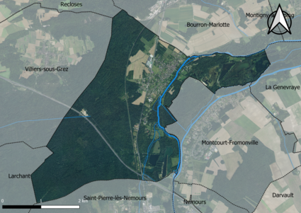 Carte orhophotogrammétrique de la commune.