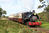 The former Fyansford Cement Works Railway steam locomotive No. 4 pulls a train on the Bellarine Railway in 2007