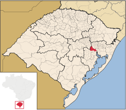 Location in Rio Grande do Sul