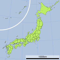 秋田県立横手高等学校の位置（日本内）