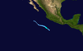 Tropical Storm Gilma track map