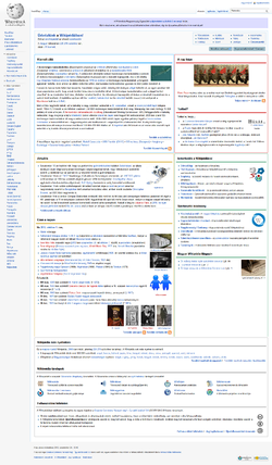 Unkarinkielisen Wikipedian etusivu 1. lokakuuta 2012.