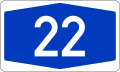 File:Bundesautobahn 22 number.svg