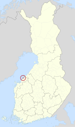 Location of Jakobstad in فن لینڈ