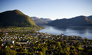 Utsyn over Volda sentrum