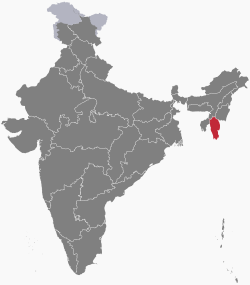 Location of မီဇိုရမ်