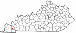 Location of Benton, Kentucky