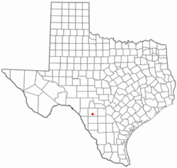 Uvalde, Texas的位置