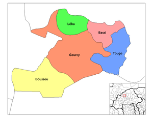 Provincial map of its departments