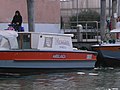 Old-style ambulance boat