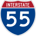 Interstate 55 marker