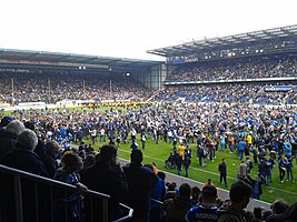 Fans celebrating the promotion to the 2nd Bundesliga on Mai 13th 2013