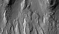 HiRISE（英語版）が写したゲールクレーターの層状の地形。