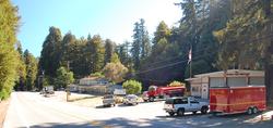 State Route 84 in downtown La Honda